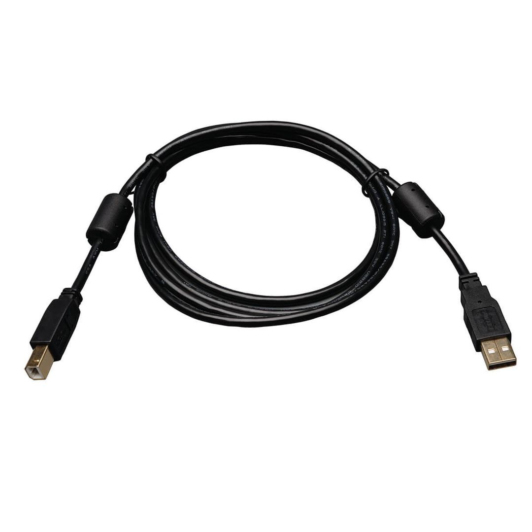 Tripp Lite U023-006 USB 2.0 A to B Cable with Ferrite Chokes (M/M), 6 ft. (1.83 m) - Image 1