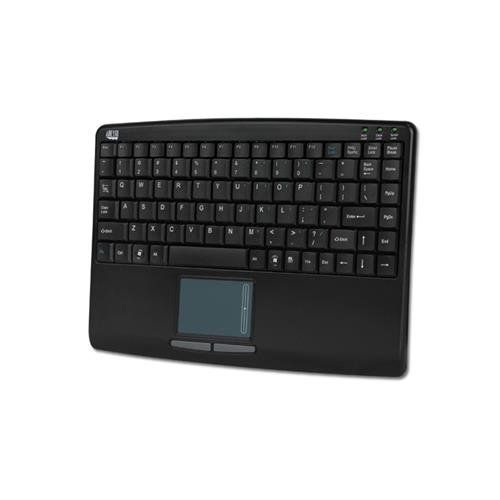 Adesso SlimTouch 410 - Mini Touchpad Keyboard (Black, USB) - Image 1