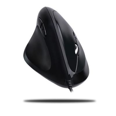 Adesso iMouse E7 - Left-Handed Vertical Ergonomic Programmable Gaming Mouse with adjustable weight