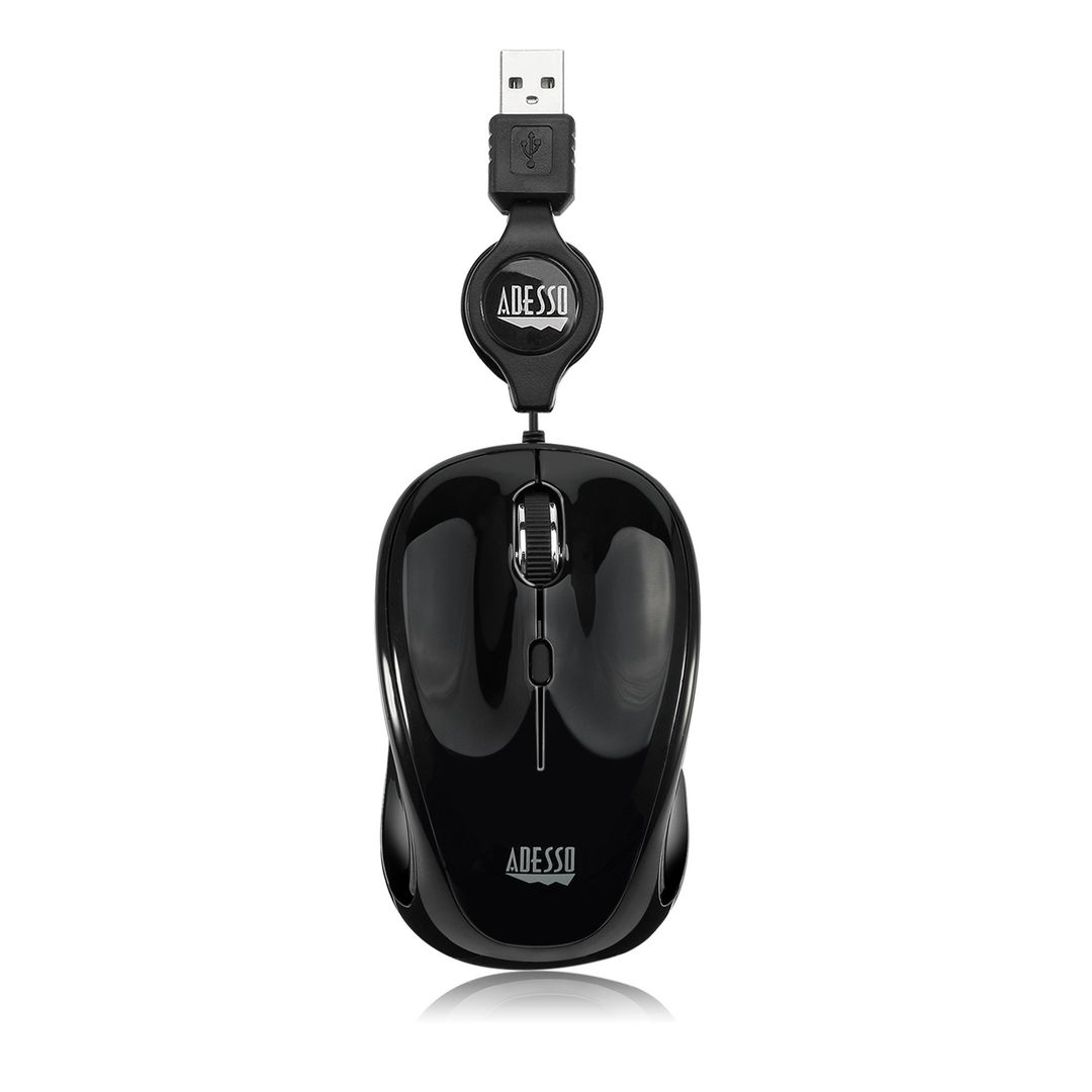 Adesso iMouse S8B - USB Illuminated Retractable Mini Mouse - Image 1