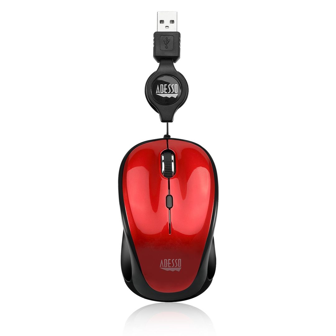 Adesso iMouse S8R - USB Illuminated Retractable Mini Mouse - Image 1
