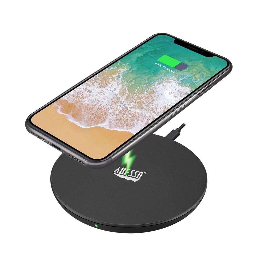 Adesso AUH-1010 mobile device charger Universal Black USB Wireless charging Fast charging Indoor - Image 1
