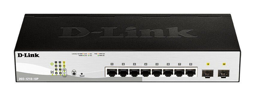 D-Link DGS-1210-10P - 10-Port Gigabit Smart Managed Switch including 2x SFP ports nuclias compatible - Image 1
