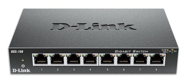D-Link DGS-108 Black - Image 1