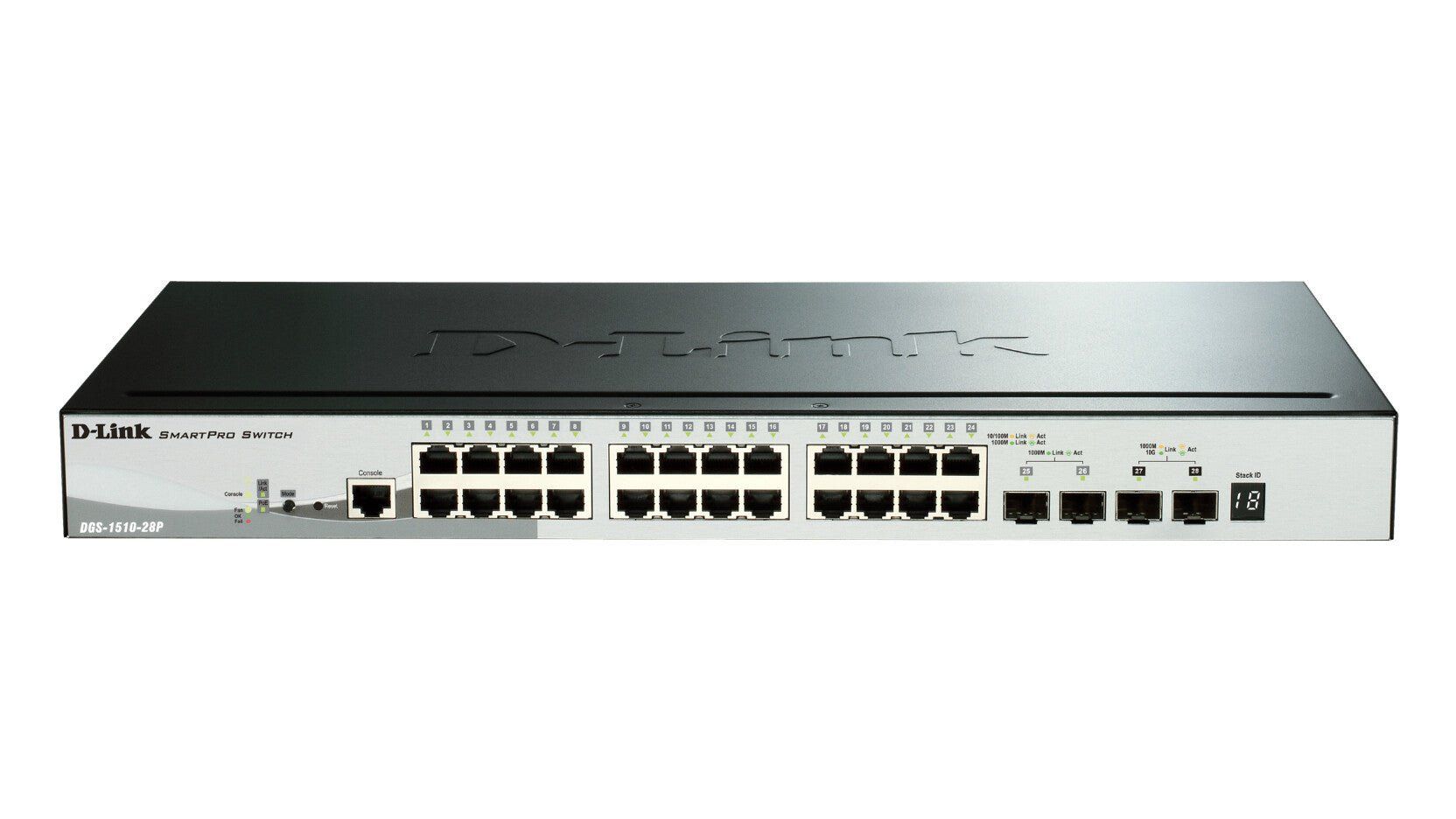 D-Link 28-Port Gigabit Stackable PoE Smart Managed Switch including 2 x 10G SFP+ & 2 x SFP - Image 1