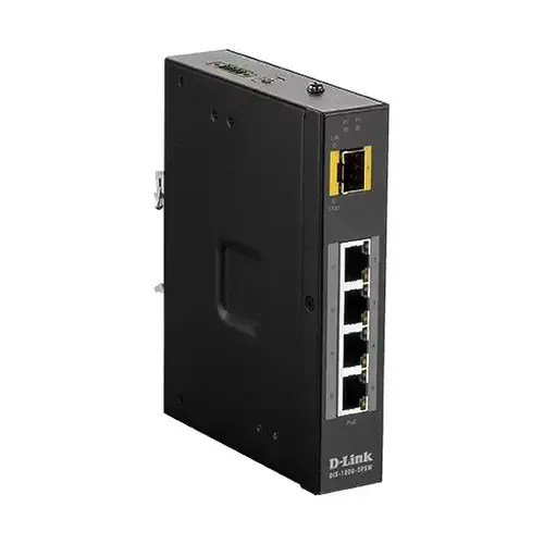 D-Link 5-Port Unmanaged Switch with 4 x 10/100/1000BaseT(X) ports (4 PoE) & 1 x 100/1000BaseSFP - Image 1