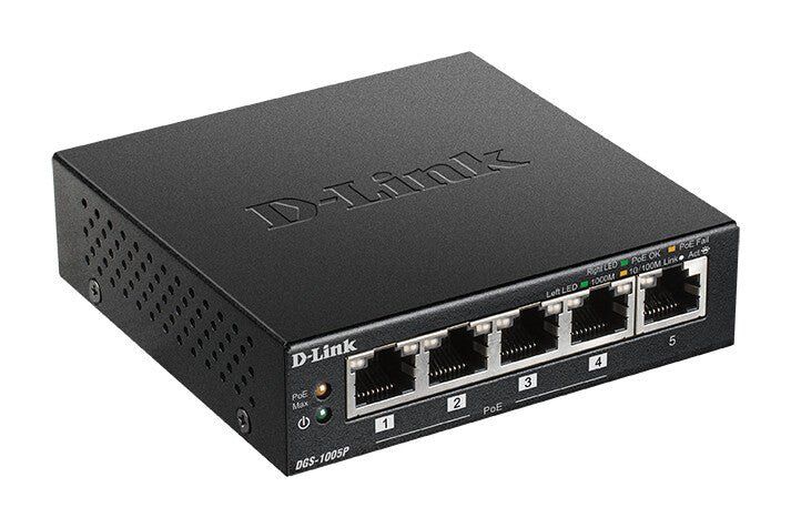 D-Link 5-Port Desktop Gigabit PoE+ Switch - Image 1