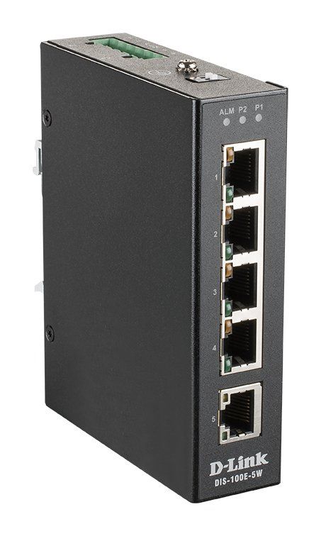 D-Link 5-Port Unmanaged Industrial Switch with 5 x 10/100 BaseT(X) ports - Image 1