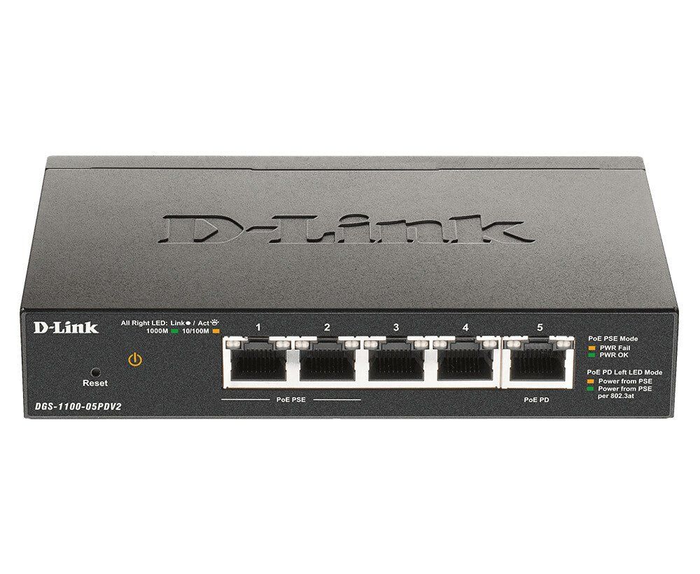 D-Link 5-Port Gigabit PoE Smart Managed Switch with 1 PD port - Image 1