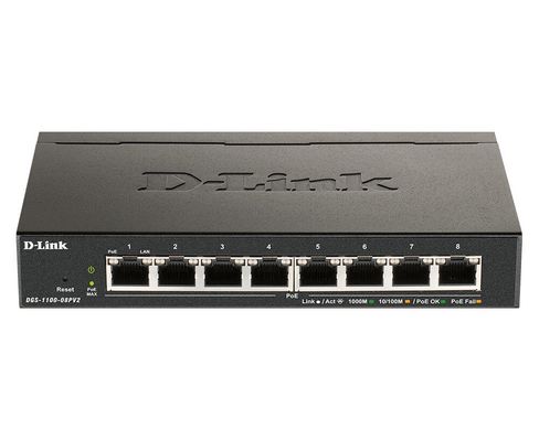 D-Link 8-Port PoE Gigabit Smart Managed Switch - Thumbnail 2