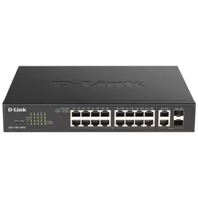 D-Link DGS-1100-18PV2 network switch Managed L2 Gigabit Ethernet (10/100/1000) Power over Ethernet (PoE) 1U Black - Thumbnail 2