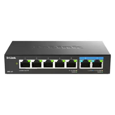 D-Link 7-Port Multi-Gigabit Unmanaged Switch - Thumbnail 2