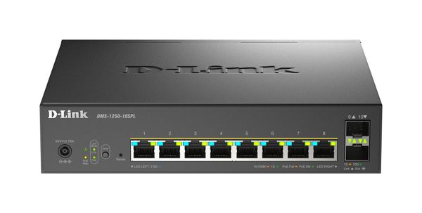 D-Link 10-Port Multi-Gigabit Smart Managed PoE+ Switch including 8 x 2.5G PoE+ Ports
