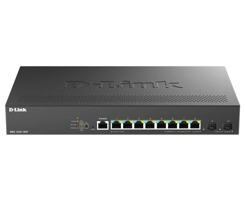 D-Link 10-Port Multi-Gigabit Smart Managed PoE+ Switch including 8 x 2.5G PoE &amp; 2 x 10G SFP+ - Thumbnail 2