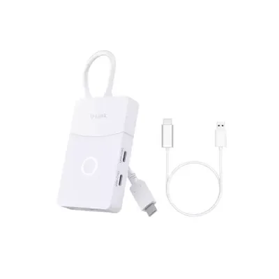 D-Link DUP-501 interface hub USB 3.2 Gen 1 (3.1 Gen 1) Type-C 5000 Mbit/s White - Thumbnail 2