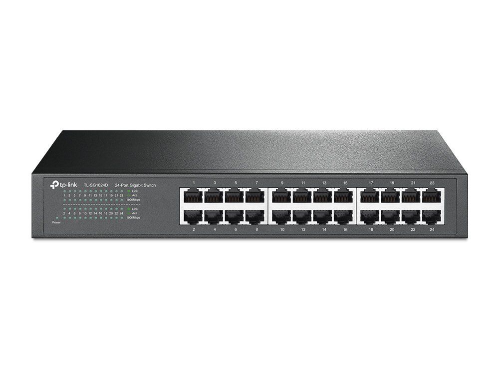 TP-Link TL-SG1024D network switch Unmanaged Gigabit Ethernet (10/100/1000) Grey - Image 1