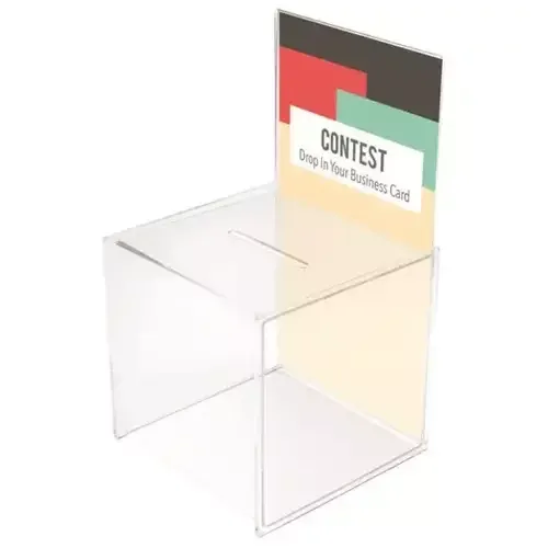Deflecto 66001 cash/ticket box Polystyrene Transparent - Image 1