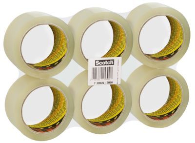 Scotch Packaging Tape Low Noise 48mmx66m Clear (Pack of 6) 3707