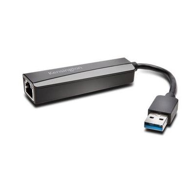 Kensington Adapter UA0000E USB 3.0 Ethernet. Connectivity technology: Wired Host interface: USB Interface: Ethernet. Maximum data transfer rate: 5000 Mbit/s. Product colour: Black
