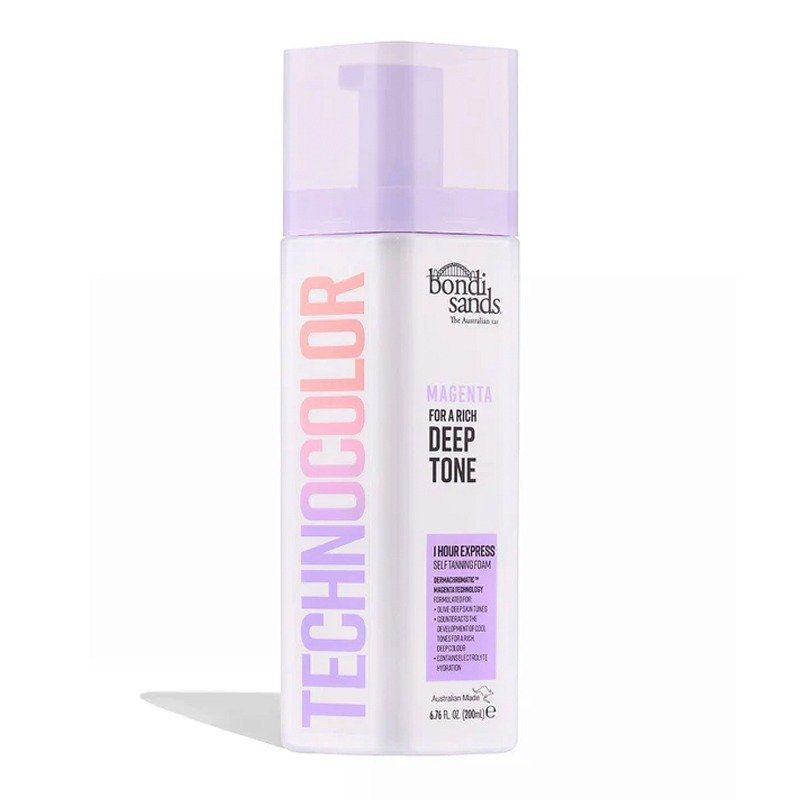 Bondi Sands Techno 1 Hour Express Self Tanning Foam Magenta 200ml - Image 1