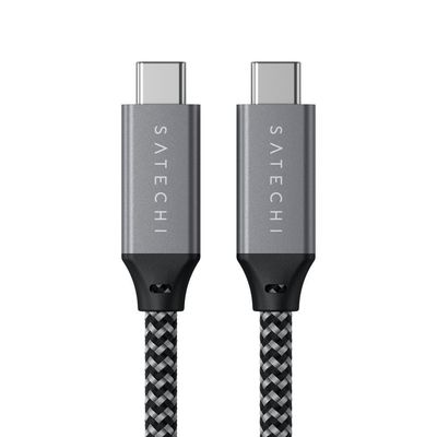 Satechi ST-U4C25M USB cable USB4 Gen 3x2 0.25 m USB C 40 Gbit/s Black Grey - Thumbnail 2