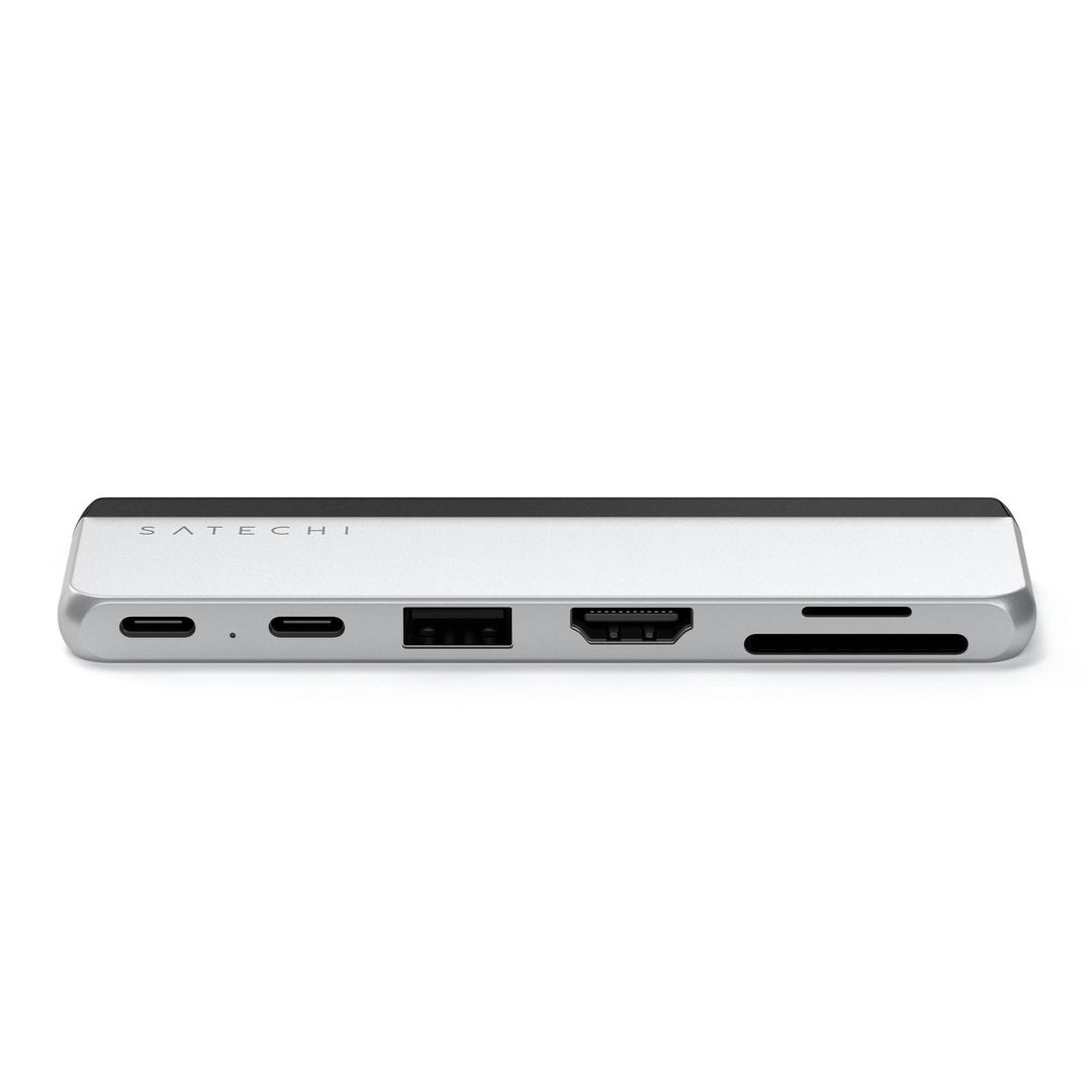 Satechi ST-HSP9P laptop dock/port replicator Docking USB 3.2 Gen 2 (3.1 Gen 2) Type-C Silver - Image 1