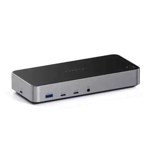 Satechi Triple 4K Display Wired Dock Black Silver - Image 1