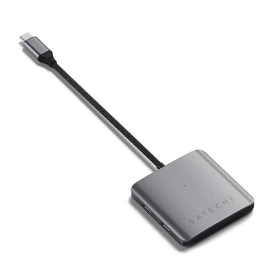 Satechi ST-H4CPDM interface hub USB Type-C 10000 Mbit/s Grey - Thumbnail 2