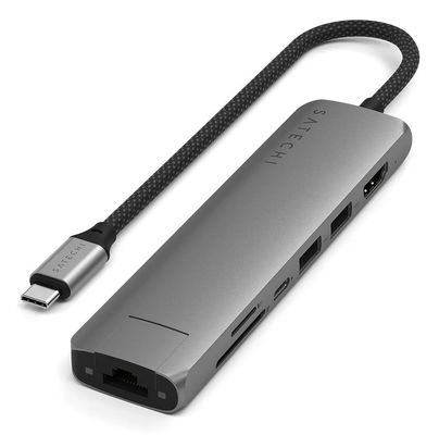 Satechi ST-P7SM interface hub USB Type-C 10000 Mbit/s Grey - Thumbnail 2