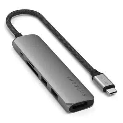 Satechi ST-P6SM interface hub USB Type-C 10000 Mbit/s Grey