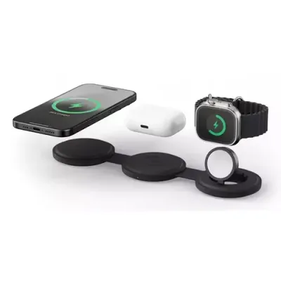 Satechi OntheGo 3-in-1 Headset Smartphone Smartwatch Black USB Wireless charging Fast charging Indoor