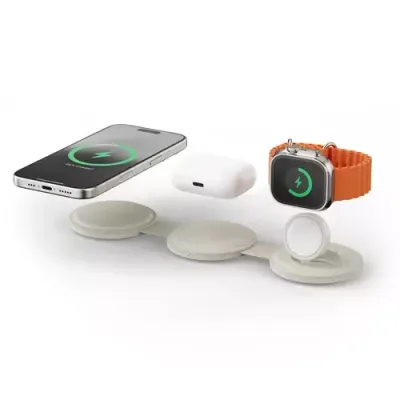 Satechi OntheGo 3-in-1 Headset Smartphone Smartwatch White USB Wireless charging Fast charging Indoor