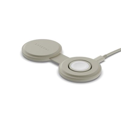 Satechi OntheGo 2-in-1 Headset Smartphone Smartwatch White USB Wireless charging Fast charging Indoor - Thumbnail 2