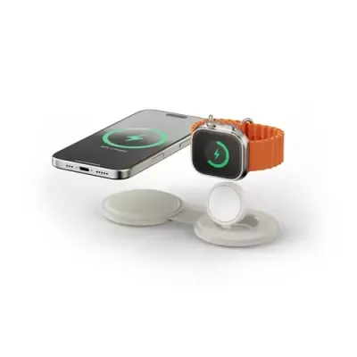 Satechi OntheGo 2-in-1 Headset Smartphone Smartwatch White USB Wireless charging Fast charging Indoor