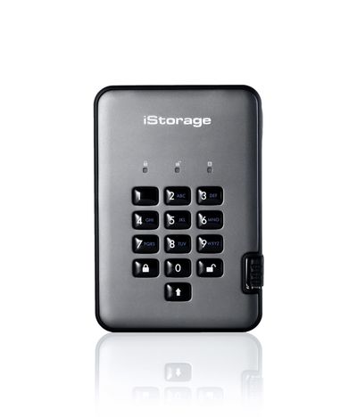 iStorage diskAshur PRO2 256-bit 8TB USB 3.2 FIPS Level 3 certified secure encrypted solid-state drive IS-DAP2-256-SSD-8000-C-X 8 TB 2.5" USB Type-A 3.2 Gen 1 (3.1 Gen 1) 361 MB/s Grey