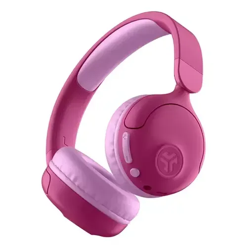 JLab JBuddies Pop Headset Wired & Wireless Head-band Calls/Music USB Type-C Bluetooth Pink - Image 1