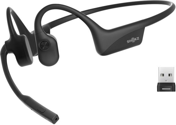 SHOKZ OpenComm2 UC 2025 Upgrade Headset Wireless Ear-hook Office/Call center Bluetooth Black - Thumbnail 2