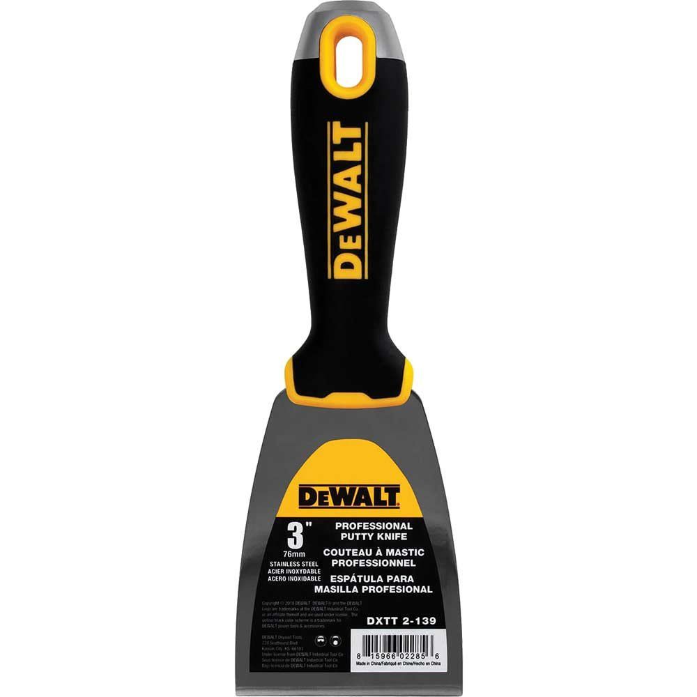 DeWalt Hammer End Dry Wall Jointing and Filling Knife 75mm - Image 1