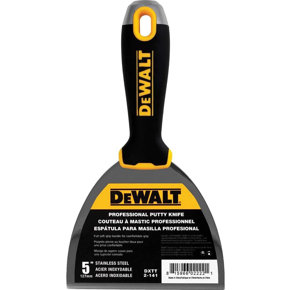 DeWalt Hammer End Dry Wall Jointing and Filling Knife 125mm - Image 1