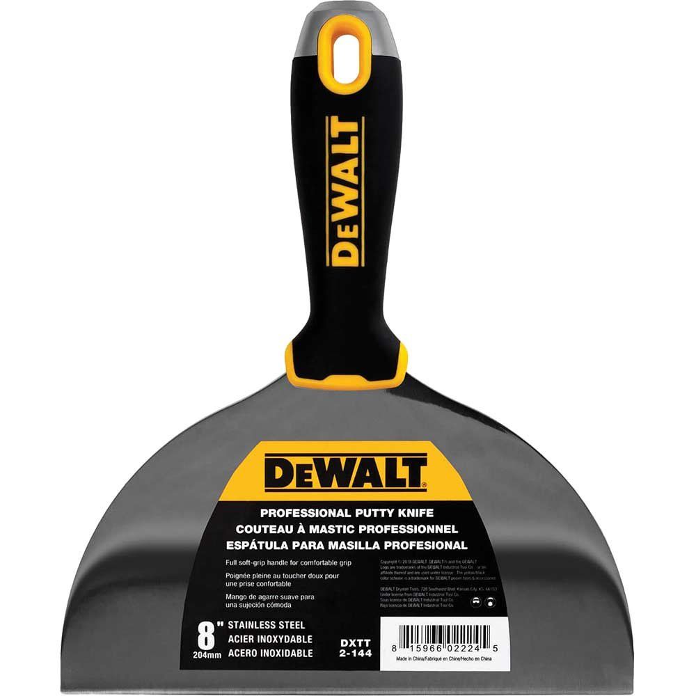 DeWalt Hammer End Dry Wall Jointing and Filling Knife 200mm - Image 1