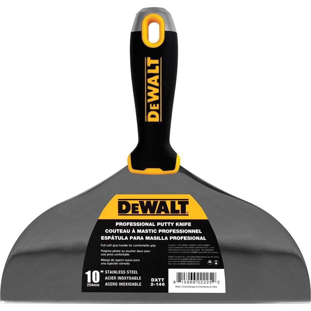 DeWalt Hammer End Dry Wall Jointing and Filling Knife 250mm - Image 1
