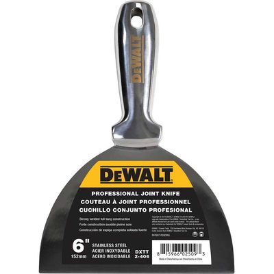 DeWalt Stainless Steel Dry Wall Jointing and Filling Knife 150mm