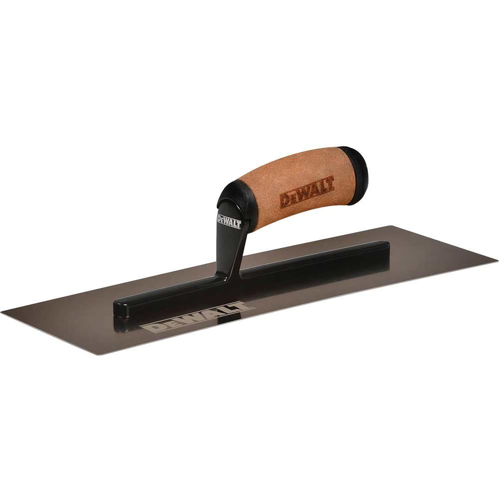 DeWalt Gold Stainless Steel Curved Dry Wall Finishing Trowel 14" - Image 1