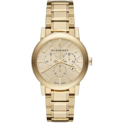 Burberry BU9753 City Chronograph Gold Dial Men's Watch