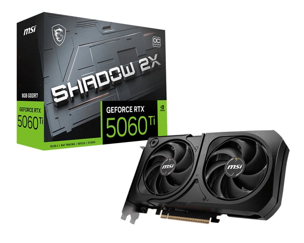 MSI GEFORCE RTX 5060 TI 8G SHADOW 2X OC PLUS graphics card NVIDIA 8 GB GDDR7 - Image 1