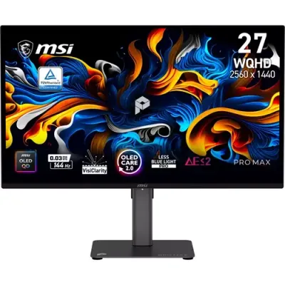 MSI PRO MAX 271QPX14G computer monitor 67.3 cm (26.5") 2560 x 1440 pixels Quad HD QD-OLED Black