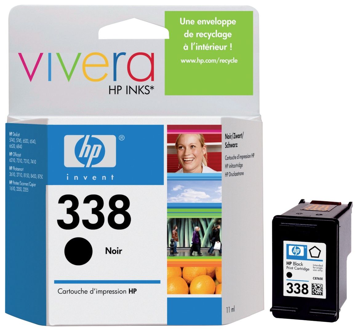 HP 338 Black Original Ink Cartridge - Image 1