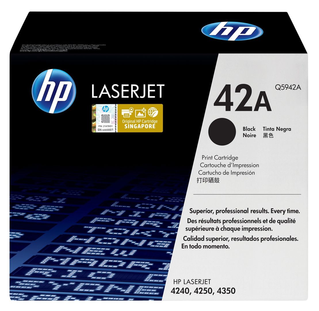 HP 42A Black Original LaserJet Toner Cartridge - Image 1