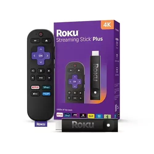 Roku Streaming Stick Plus HDMI 4K Ultra HD Black - Image 1