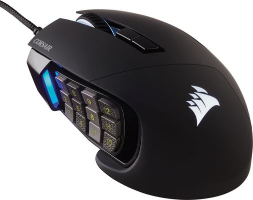 Corsair Scimitar RGB Elite Right-hand Optical USB Type-A 18000 DPI Black